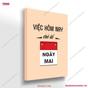 Tranh dong luc Việc hôm nay chớ để ngày mai