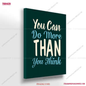 You can do more than you think - TKH429