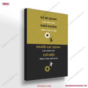 Kẻ bi quan luôn nhìn thấy khó khăn trong từng cơ hội người lạc quan luôn nhìn thấy cơ hội trong từng khó khăn - TKH51