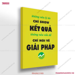 Không nêu lý do chỉ show kết quả, không nêu vấn đề chỉ nói về giải pháp - TKH553