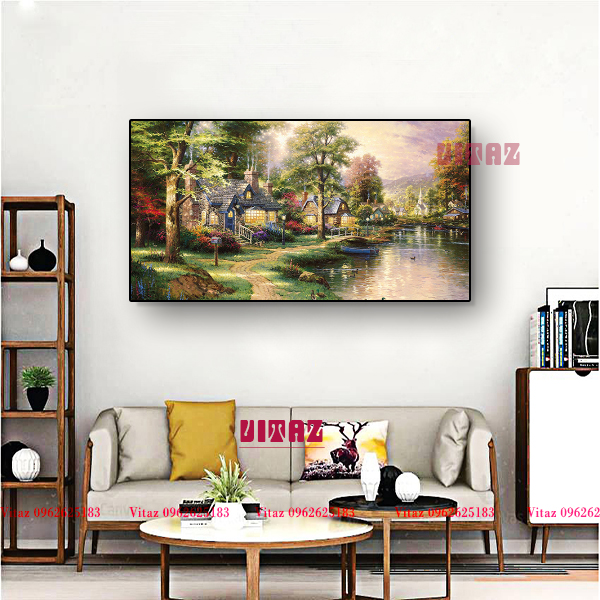 Tranh Phong Thủy Non Nước Hữu Tình 05