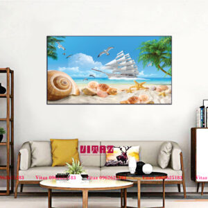 Tranh Phong Thủy Thuyền Buồm Xuôi Gió 02