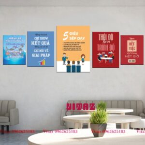 Bộ 5 tranh văn phòng tạo động lực làm việc cực hiệu quả