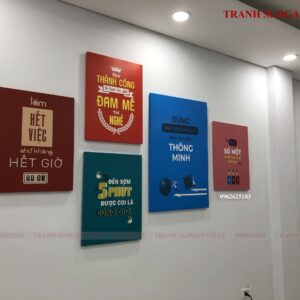 Bộ 5 tranh slogan tạo động lực làm việc