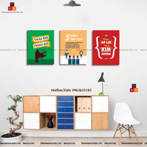 Tranh Khẩu Hiệu Tạo Động Lực Văn Phòng Bộ 3 Tranh
