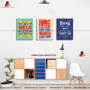 Tranh Slogan Tạo Động Lực Bộ 3 Tranh