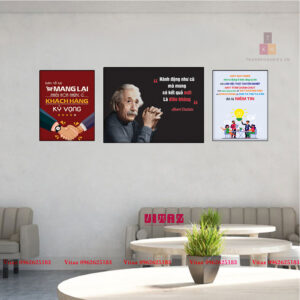 Tranh Trang Trí Văn Phòng Bộ 3 Tranh