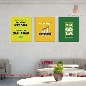 Tranh Văn Phòng Tạo Động Lực Bộ 3 Tranh