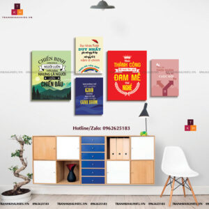 Bộ 5 Tranh Slogan Tạo Động Lực Văn Phòng