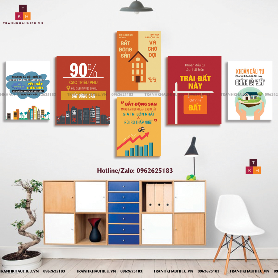 Bộ Tranh Khẩu Hiệu Tạo Động Lực Lĩnh Vực Bất Động Sản