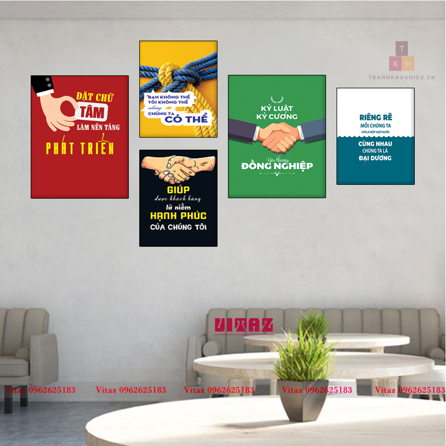 Bộ Tranh Khẩu Hiệu Tạo Động Lực Văn Phòng