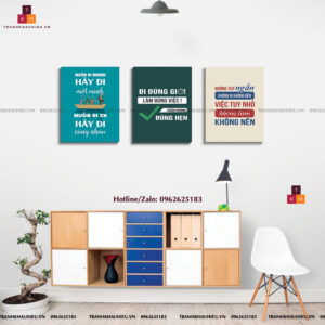 Tranh Slogan Động Lực Văn Phòng Bộ 3 tranh