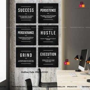 Bộ 6 Tranh Tiếng Anh Khẩu Hiệu Văn Phòng