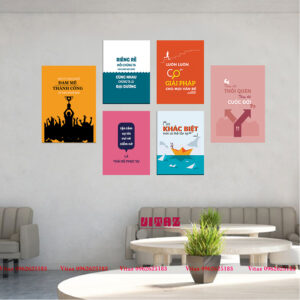 Tranh Khẩu Hiệu Văn Phòng Tạo Động Lực Bộ 6 Tranh