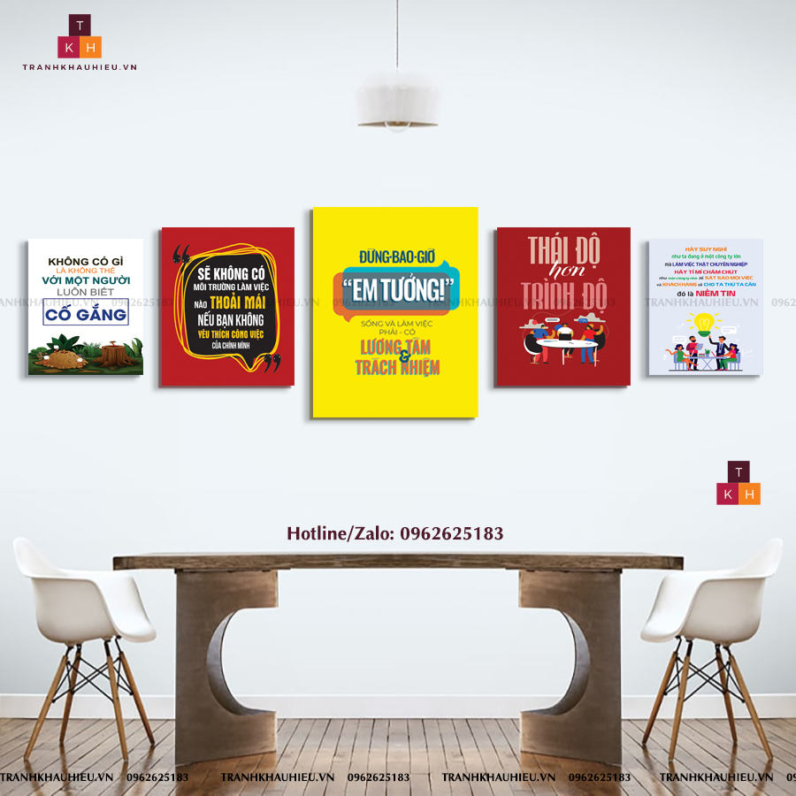Tranh Slogan Động Lực Văn Phòng Bộ 5 tranh