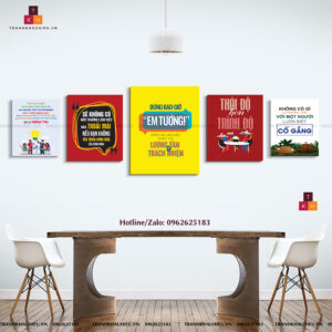 Tranh khẩu hiệu slogan bộ 5 tranh