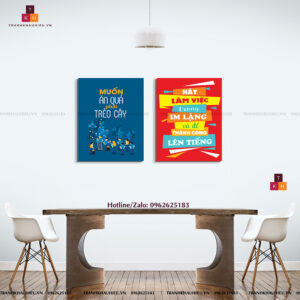 Tranh Văn Phòng Khẩu Hiệu Bộ 2 Tranh