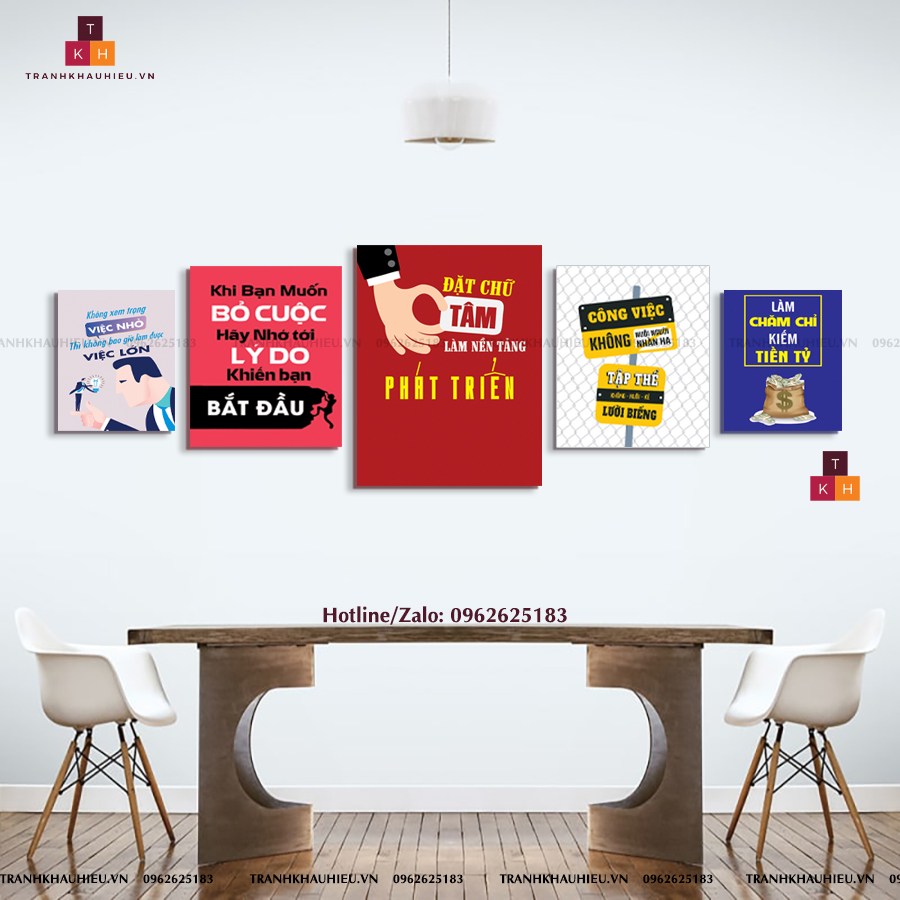 Tranh Động Lực Slogan Bộ 5 Tranh